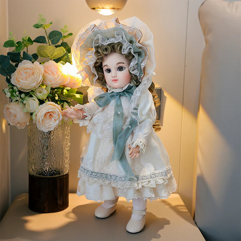 16‑inch/40cm Bisque Vintage Imperial Court Doll Grain Ball‑Jointed Doll (BJD) Dress‑Up Toy, Hand-Painted Doll for Girls - Reborn Doll Australia