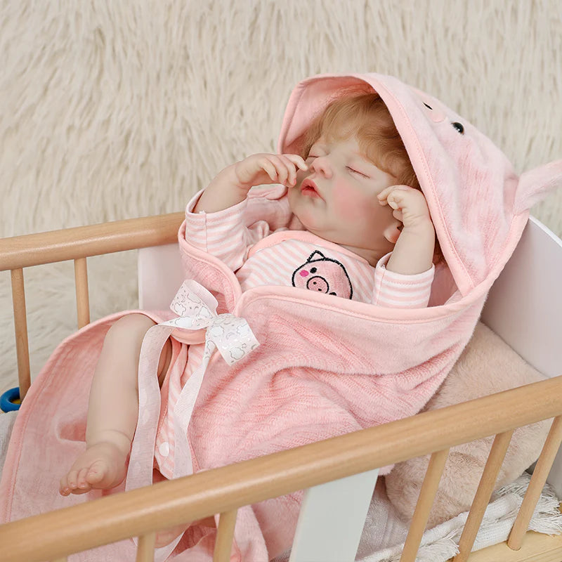 22 Inch Lifelike Reborn Baby Doll Wear Piglet Suit