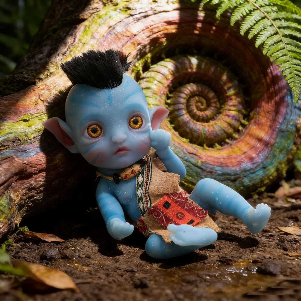 8-Inch/20cm Cute Mini Full Silicone Avatar Reborn Dolls - Reborn Doll Australia