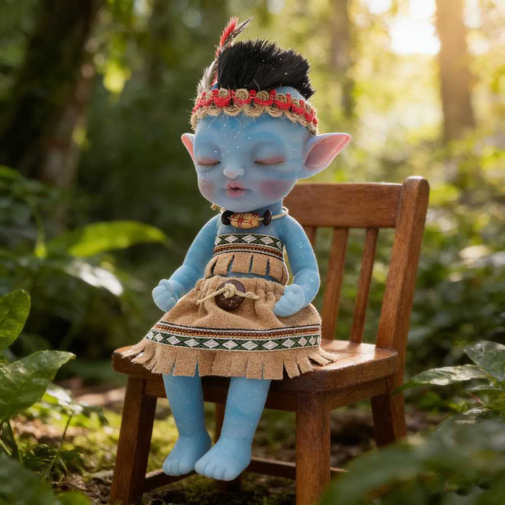 8-Inch/20cm Cute Mini Full Silicone Avatar Reborn Dolls Close Eyes - Reborn Doll Australia