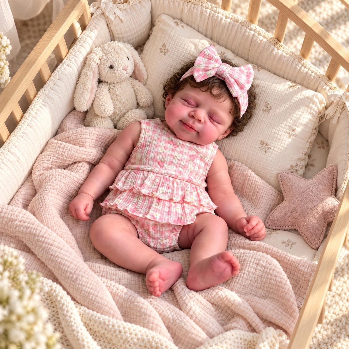 18 inch solid soft platinum silicone implanted hair rebirth doll as a gift for children and collectible