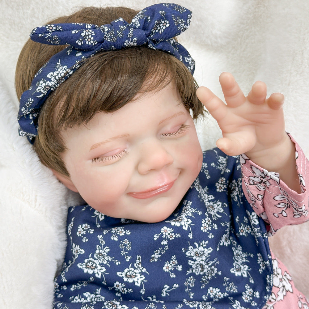 Realistic Reborn Baby Dolls, 18 inch Newborn Baby Dolls with Soft Full Body Vinyl Silicone for Girls, Lifelike Real Life Baby Dolls for 3+ Year Old Kids