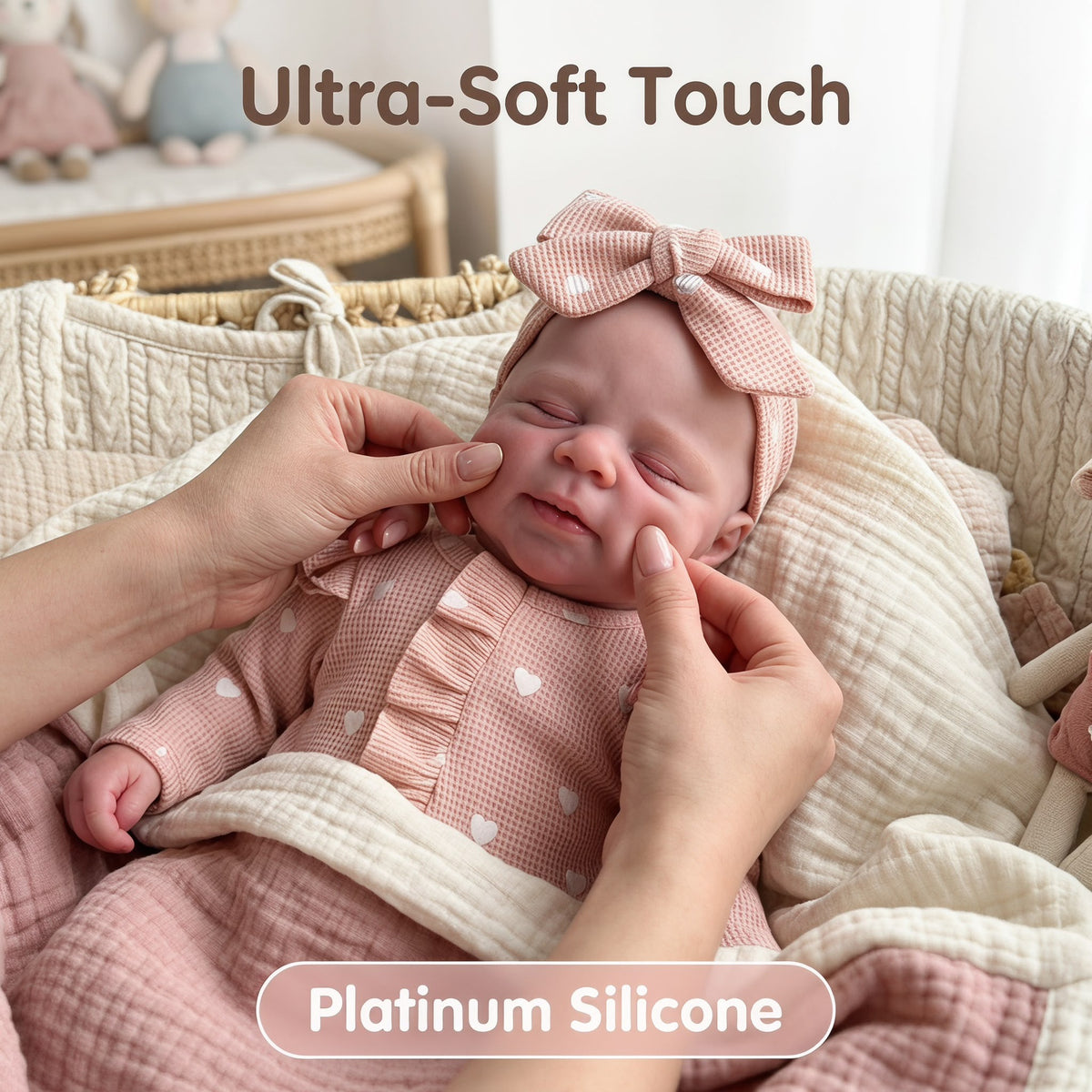 18 Inch with Full Silicone Sleeping Reborn Baby Girl Doll, Snuggly Companion Toy For Kids & Adult Collectors, Lovely Gift For Birthdays, Baby Showers And Holiday Celebrations