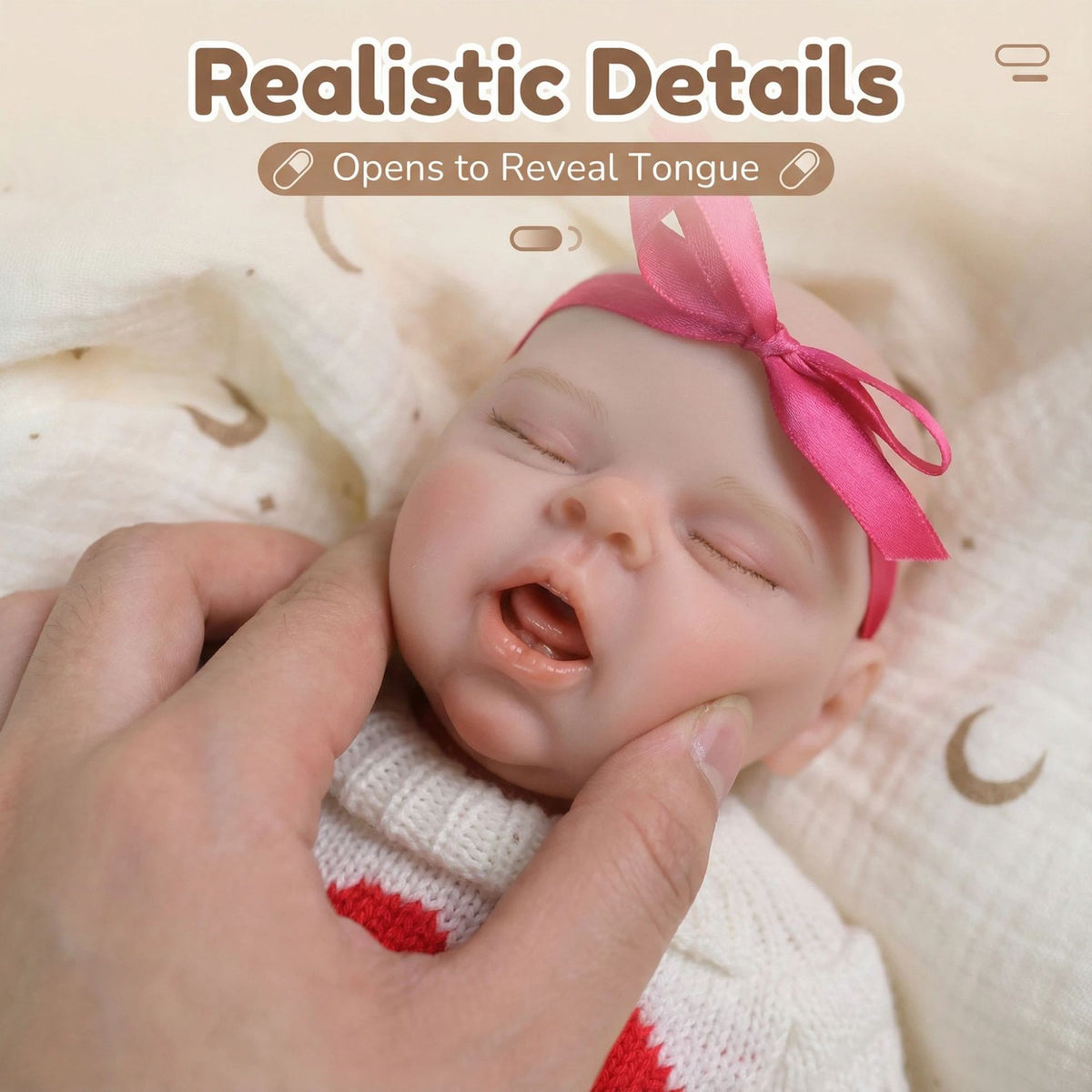 12 inch red heart-shaped pascale solid silicone reborn doll for children as a Christmas gift
