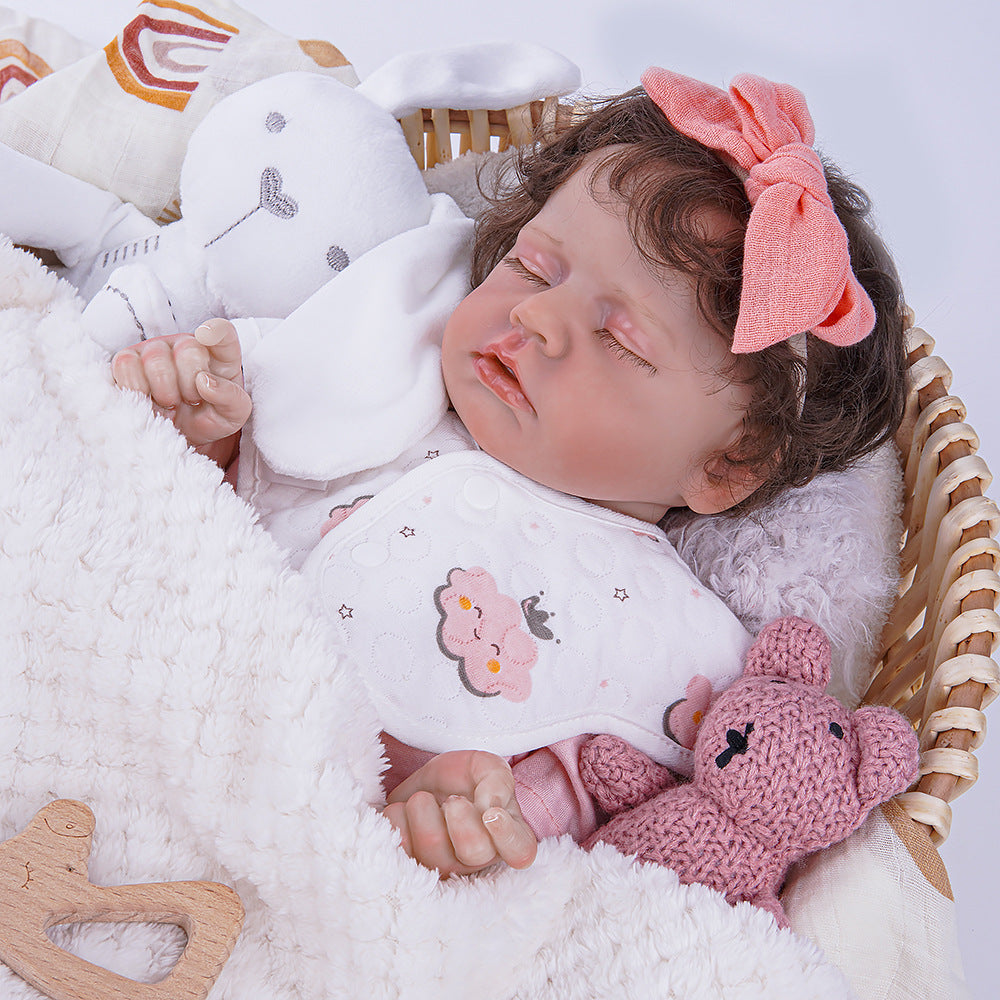 18 inch with Cloth Body Reborn Doll Full Clothes, Premium Holiday Present for Doll Enthusiasts