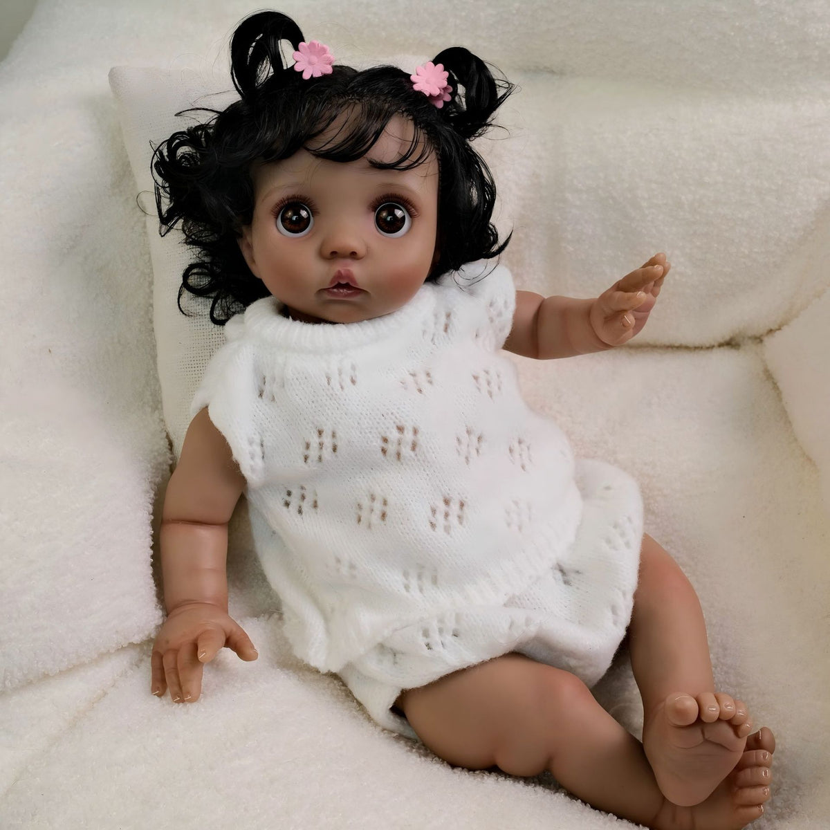 16 inch with Cloth Body Reborn Doll Breathable Knit Suit Premium Surprise Gift For Birthday Parties And Seasonal Holiday Celebrations