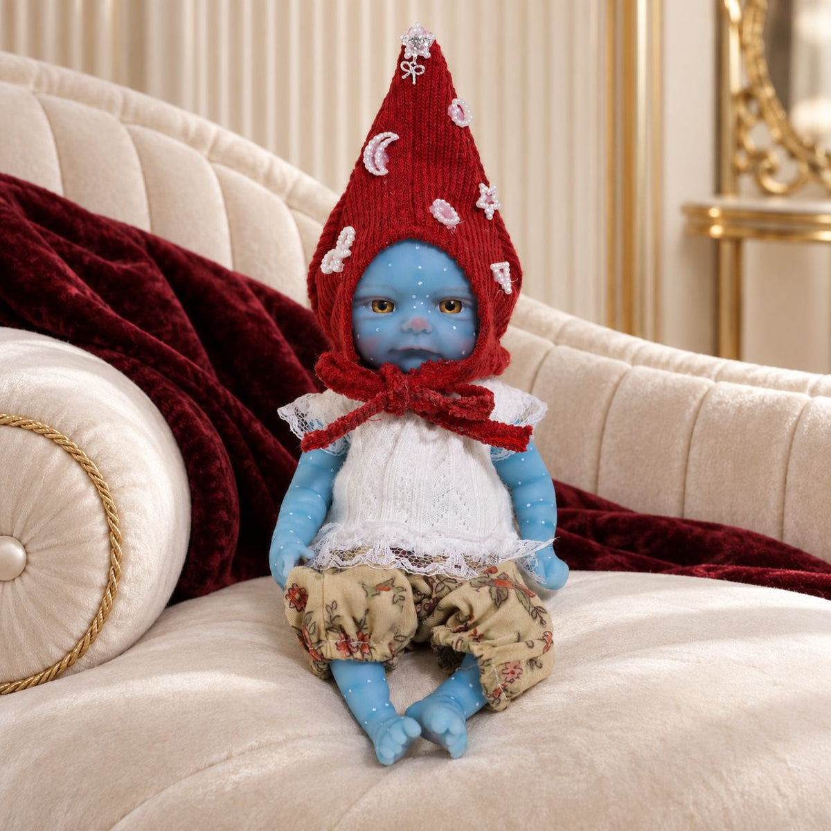 Christmas Avatar New 8 Inch Silicone Doll Holiday Costume Washable, Children's Companion Gift