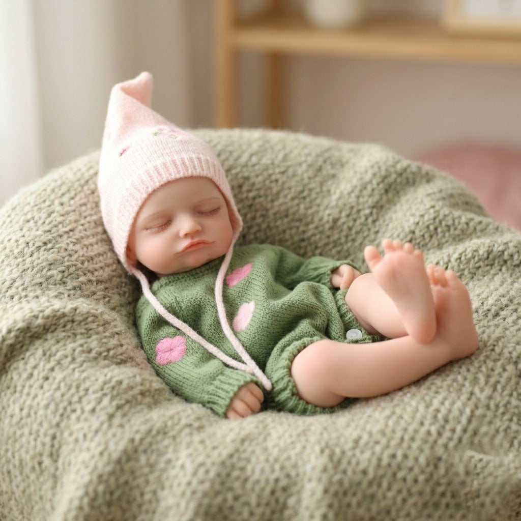 17 inch Full Silicone Body Reborn Doll Girls Simulation Baby Shower Toy Gift