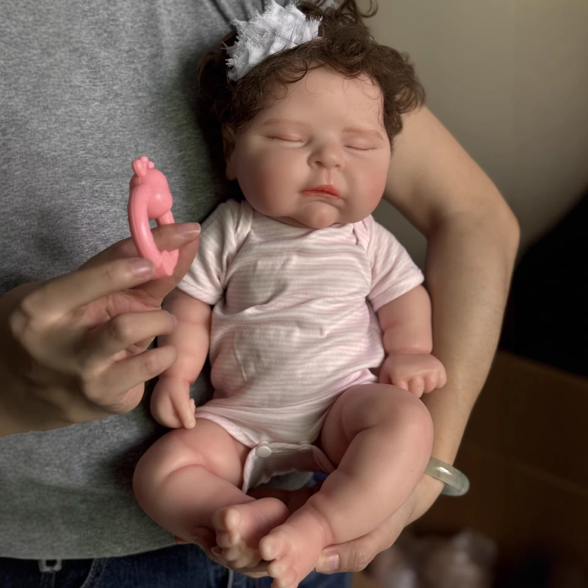 18 inch Washable Bendable Full Soild Silicone Reborn Doll Full Clothes Kit Premium Holiday Present for Doll Enthusiasts