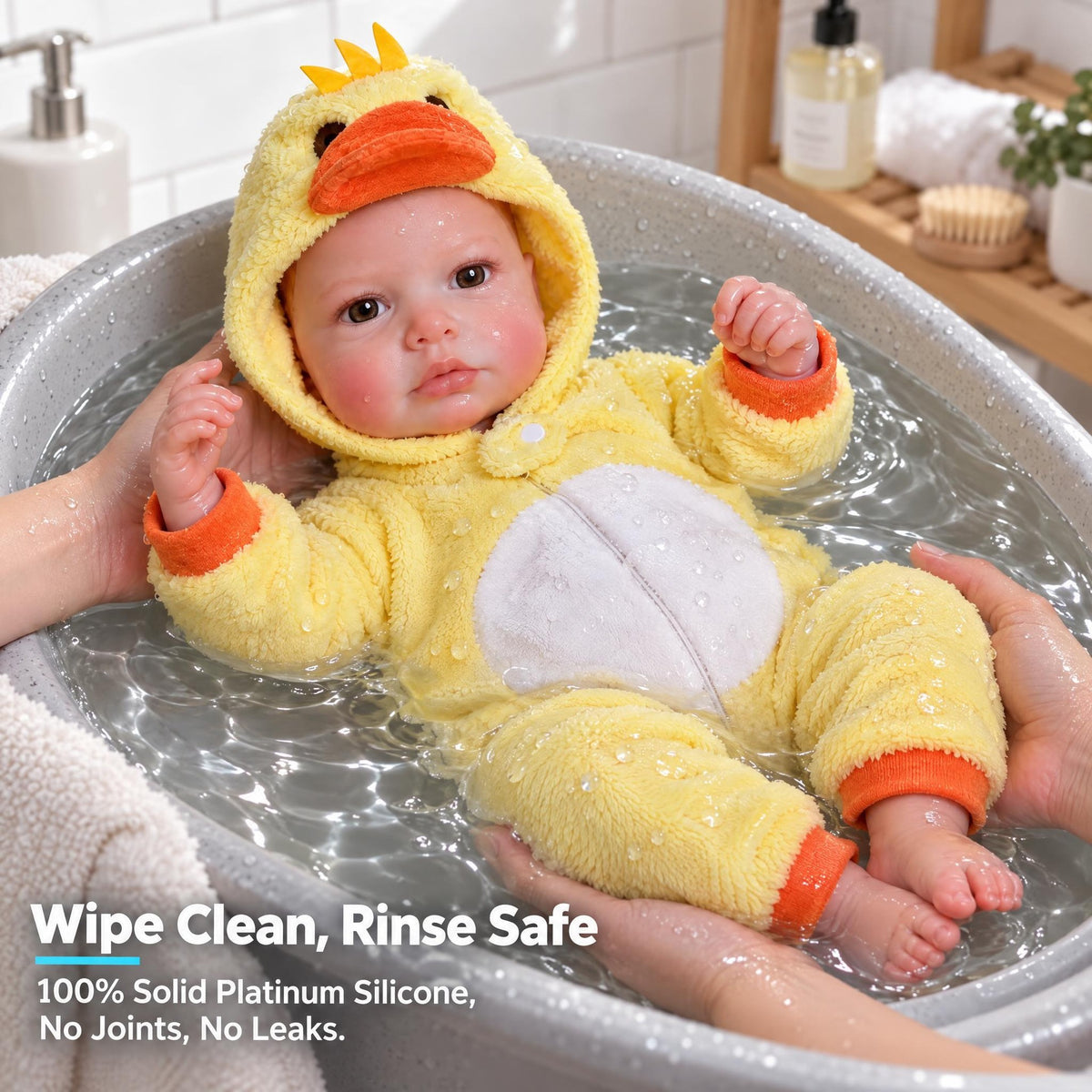 16inch Full Solid Silicone Awake Flexible Elastic Super Soft Mouth Can OpenSquish Silicone Lifelike Reborn Doll