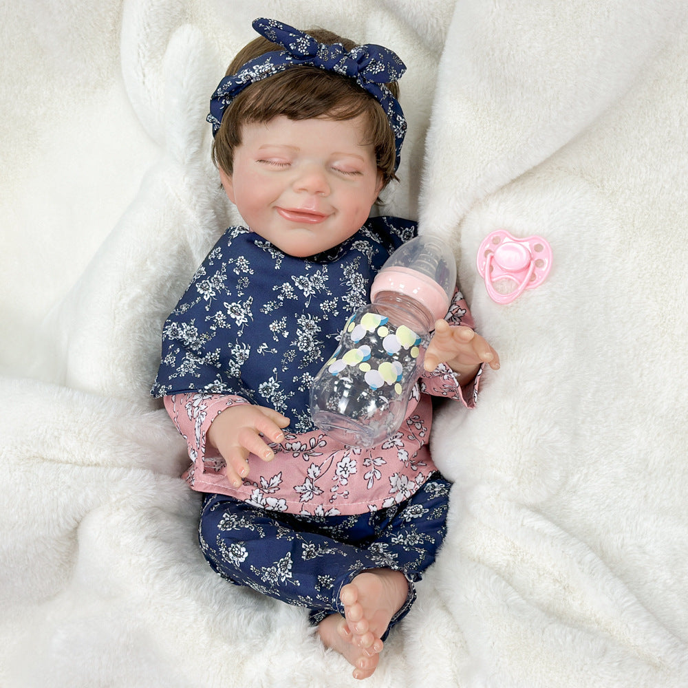 Realistic Reborn Baby Dolls, 18 inch Newborn Baby Dolls with Soft Full Body Vinyl Silicone for Girls, Lifelike Real Life Baby Dolls for 3+ Year Old Kids