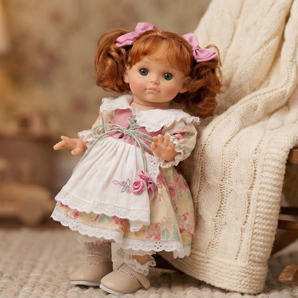30CM full vinyl hair transplant doll girl 12 inch toy doll