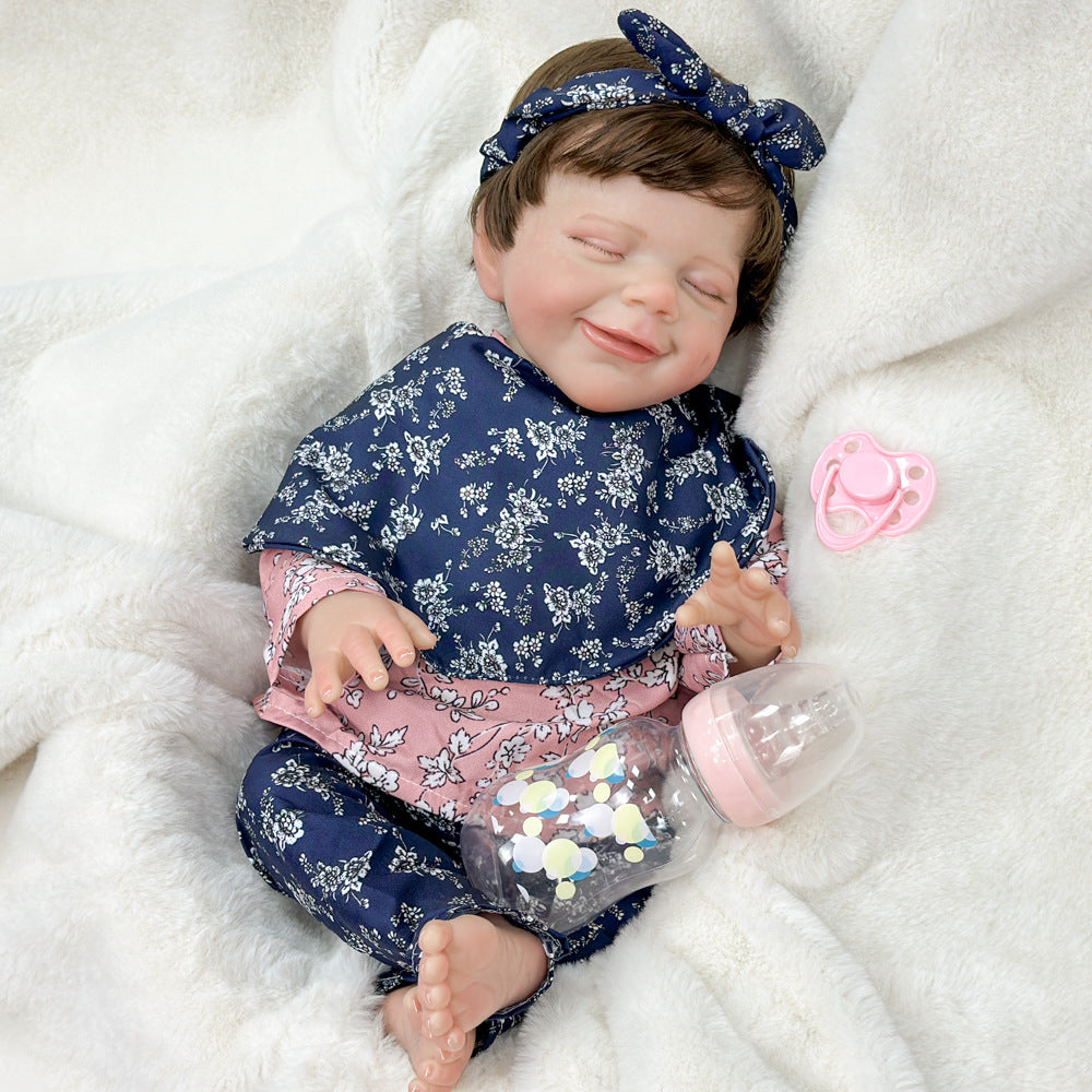 Realistic Reborn Baby Dolls, 18 inch Newborn Baby Dolls with Soft Full Body Vinyl Silicone for Girls, Lifelike Real Life Baby Dolls for 3+ Year Old Kids