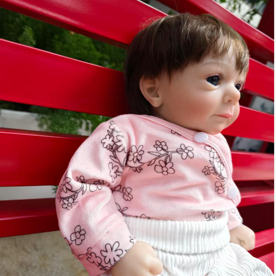 18-Inch/45CM Lifelike Already Painted Doll Newborn Baby Reborn Doll Hand Paint with Genesis High Quality 3D skin Tone