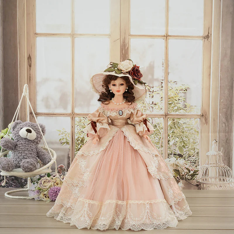 22-INCH/55CM ANTIQUE PALACE-STYLE VICTORIAN PORCELAIN DOLLS WITH GORGEOUS DRESS - Reborn Doll Australia