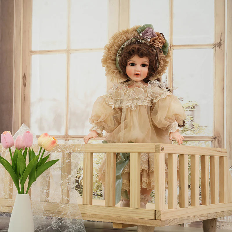 20-Inch/50cm Handcrafted Bisque Vintage Palace-Style Porcelain Doll - Reborn Doll Australia