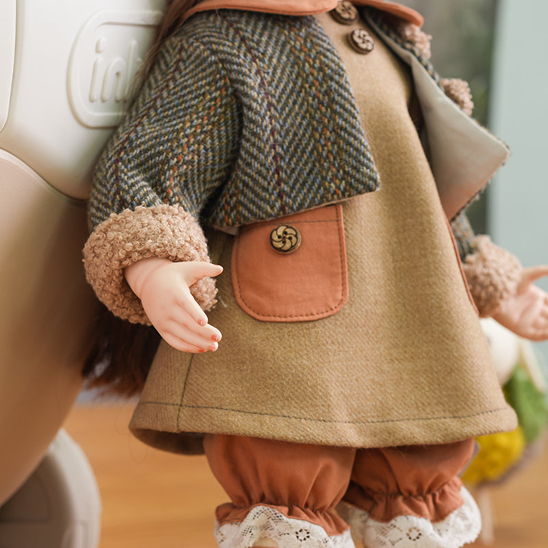 Hand‑Painted Porcelain & Fabric Dress-up Pastoral‑Style 16‑Inch/40cm Doll - Reborn Doll Australia